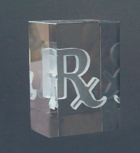 Health Care Logistics 12708 Rx 3-D Crystal Cube -1 Each