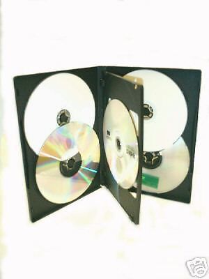 50 Black Standard 14mm Sextuple 6-in-1 DVD CD Storage Case Holder Box Free Ship
