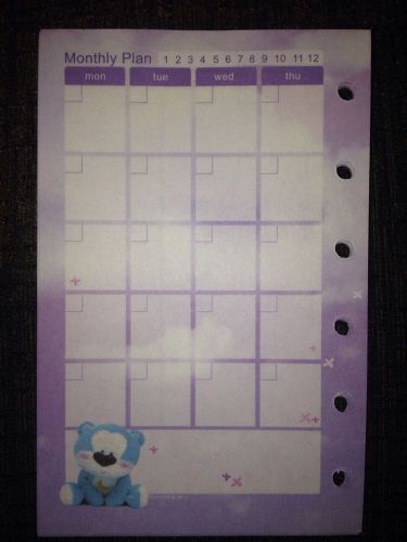 Morning Glory Month On Two Pages FILOFAX pocket