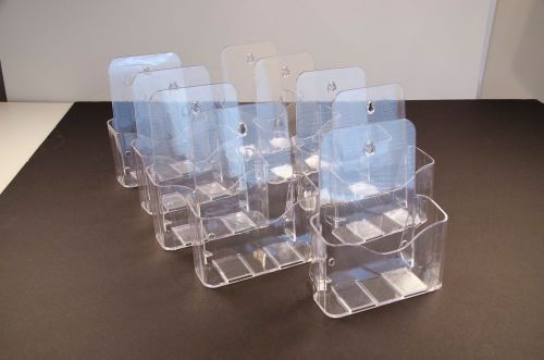 6x9 literature pamphlet booklet post card holder display clear plastic lot of 9 for sale