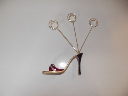 HIGH HEEL BUSINESS CARD HOLDER OR PHOTO FLOWER WITH GEMS!