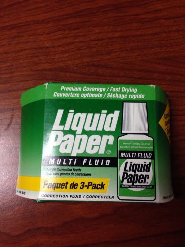 Liquid Paper Correction Fluid 3 IN A Pack NEW