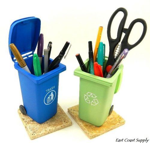 NEW Mini Trash Recycling Bin Can Set Pencil Pen Holder Office Desk Garbage GIFT