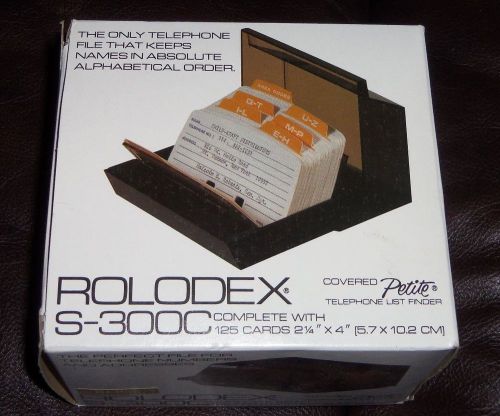 NEW IN BOX ROLODEX PETITE COVERED ADDRESS TELEPHONE CARD FILE #S-300C