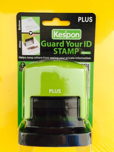 Plus Corporation Guard Your ID Stamp Small - GREEN - Black Ink FREE SHIPPING!!!