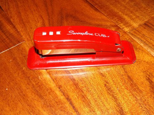 Vintage Candy Apple Red Swingline CUB Retro Stapler *Works Great *Fast Shipping!