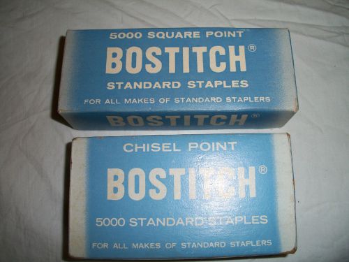 Vintage Bostitch staples (1) 5000 CT Square Point (1) 5000 CT Chisel Point