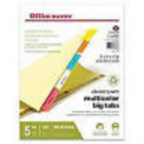 48 Sets Office Depot Insertable Dividers With 5-Big Tabs, Buff Colors(Total 240)