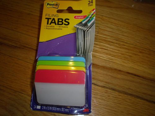 New ! 3M Post-it Tabs Hanging File Tabs, 2 x 1 1/2, Solid, Angled, - MMM686AALYR