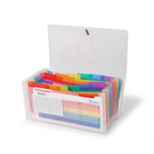 Table Top Spectrafile Clutch File Folder with Expanding Pockets - Clear