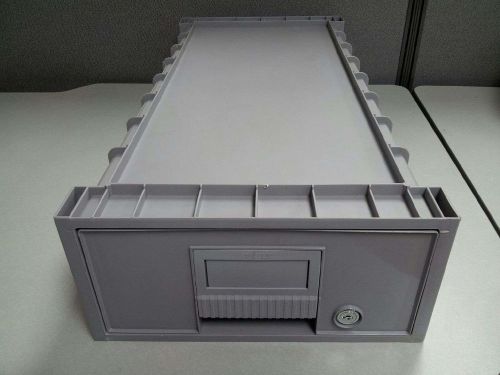 NEW Storex 24&#034; Archive Locking Storage Box for Checks Solid Grey (61161U01C)