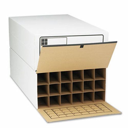 Safco Tube-Stor Roll File, Storage Box, 24 x 37-1/2 x 12, White, 2/Ctn (SAF3094)