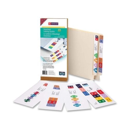 Smead 66000 Label Starter Kit Inkjet 50 Label Forms 1-1/2inx7-1/2in