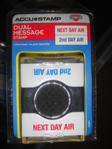 Accu Stamp Dual Message Stamper 2nd Day Air Next Day