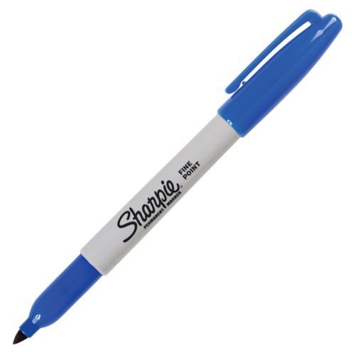 Sharpie permanent fine point marker - fine marker point type - blue (30003ea) for sale