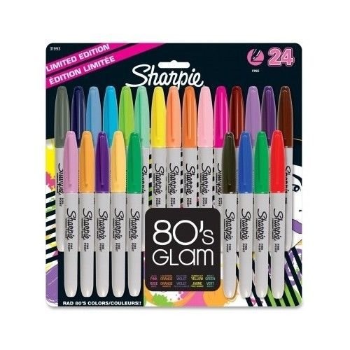 Fine point markers sharpie permanent colors 24-pack colored marker tip magic new for sale