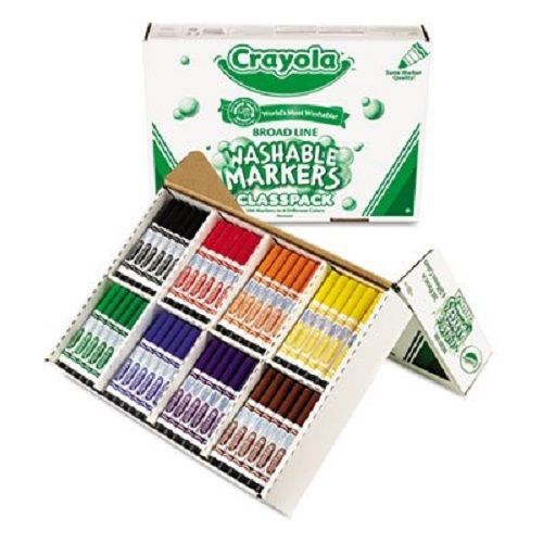 200-Pack, Crayola Classpack of Washable Broad Point Markers,Great Gift