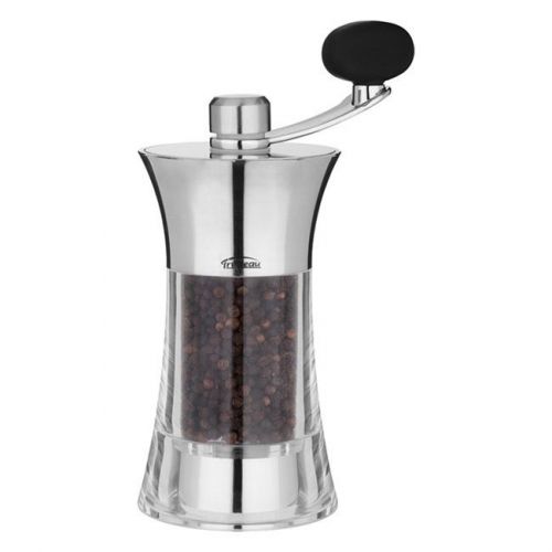 Trudeau 7-Inch Easy Grind Pepper Mill, Chrome/Clear (0716027)