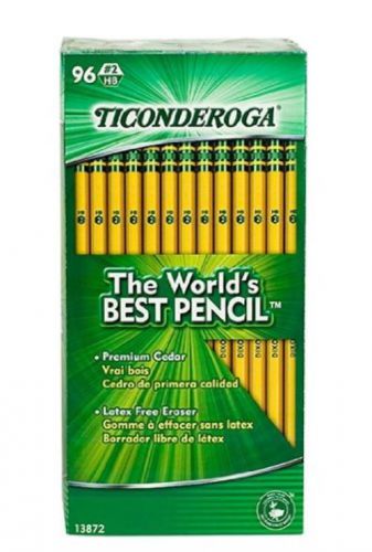 New-Dixon 13872 - Ticonderoga Woodcase Pencil, HB #2, Yellow Barrel, 96/Pack -
