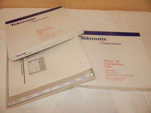 f004) Tektronix Phaser III transparency film 200 sheets 016-1103-00