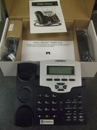NEW Vertical IP2041 IP Display Business Phone 7506-10 in Box w/ Power, Cables 4S