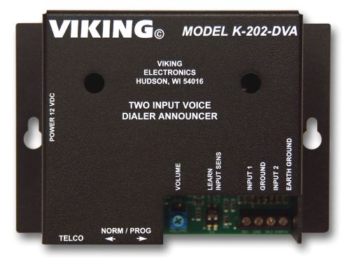 NEW Viking VIKI-VKK202DVA Two-Input Voice Alarm Dialer