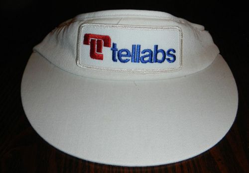 Vintage Tellabs Alcatel Lucent Telecommunications Sun Visor Hat Cap