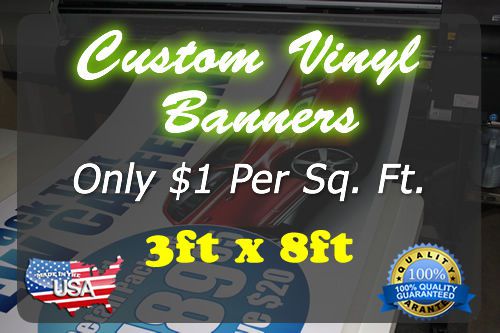 Full Color Custom Vinyl Banners - 3ft x 8ft