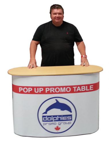 Pop Up Podium Banner Stand Table+ FREE CUSTOM GRAPHICS