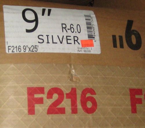 9&#034; x 25&#039; Hart &amp; Cooley 51328 F216 Insulated Silver Jacket Flex Duct R-6.0 New