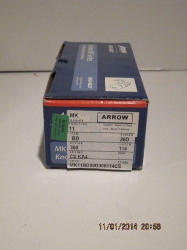 Arrow assa abloy mk series knobset,mk11bd26d300114cs, free shipping, new in box for sale