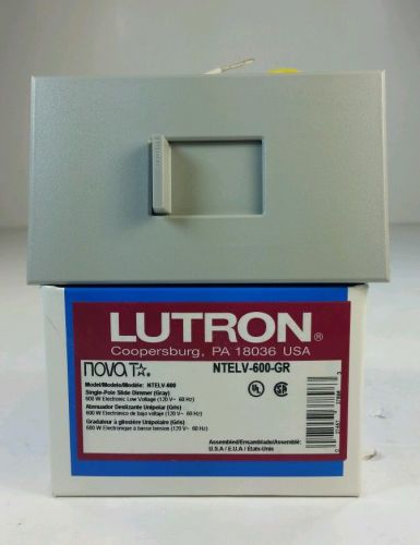New Lutron NTELV-600-WH Nova T 600W Electronic Low Voltage White Dimmer