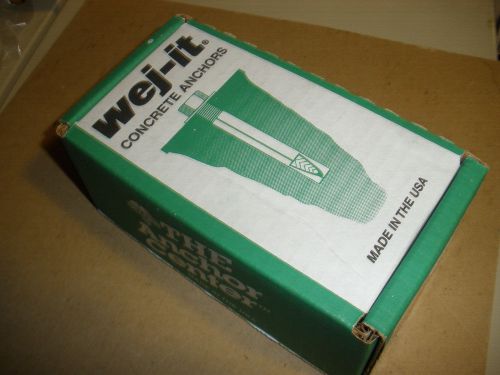 Wej-it  3/8&#034; X 5&#034; H3832 zinc concrete wedge anchors (20) pcs. 3/8-16