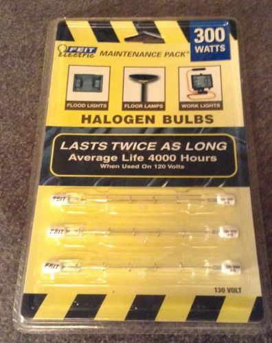 Feit 300 Watt Quartz Halogen Bulb Pack Of 3 130v R7S