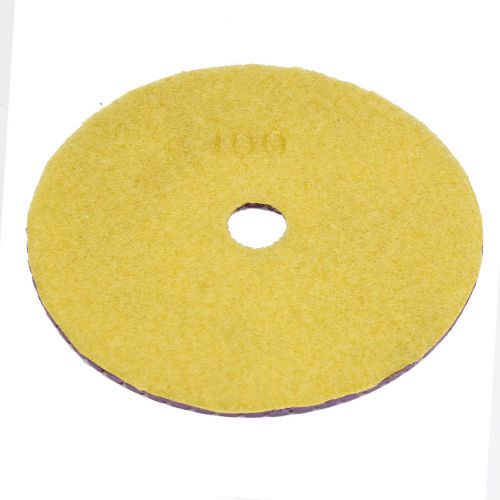 4.8&#034; Dia Concrete Diamond Yellow Polisher Polishing Buffer Pad 100 Grit