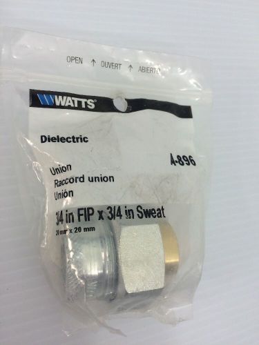 Watts A-896 3/4-in FIP x 3/4-in Sweat Brass Dielectric Union