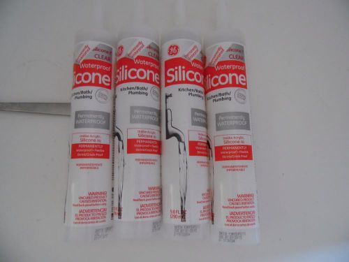GE Silcone 1 Clear 9.8fl oz Tubes, Qty 4