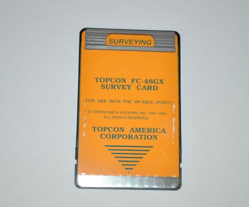 Topcon FC-48GX SURVEY Card