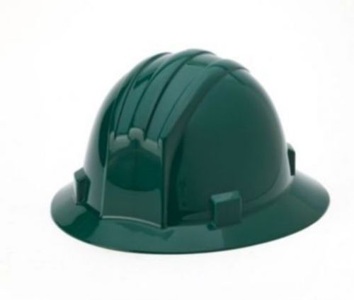 NEW Mutual 50210 Polyethylene Ratchet Suspension Full Brim Hard Hat  Green