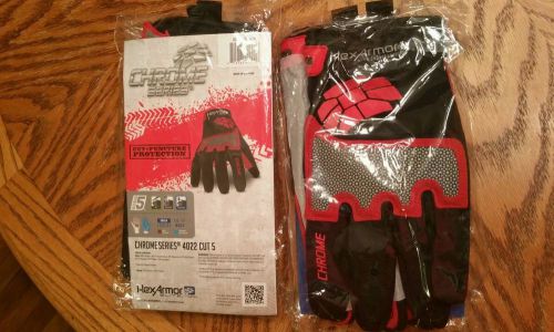 2 Chrome series work gloves (red and black) size 10/XL