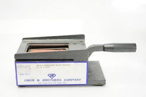 Union &amp; Brothers Photo Business Card Cutter 2&#034; x 3 1/2&#034; Model PC-23