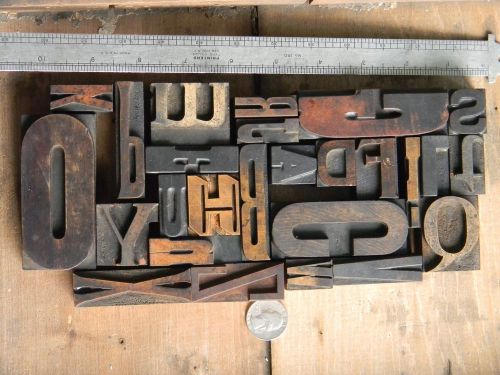 A-Z Antique Letterpress wood type Letters printing blocks pinterest crafts lot#3