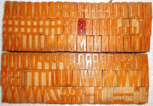 140 piece unique vintage letterpress wood wooden type printing block unused s958 for sale