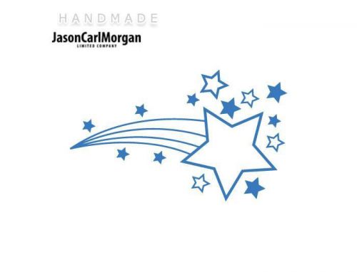 JCM® Iron On Applique Decal, Shooting Star Sky Blue