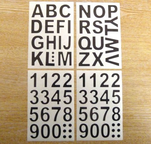 24mm Black Sticky Vinyl Letters or Numbers Stickers Self-Adhesive Plastic Labels