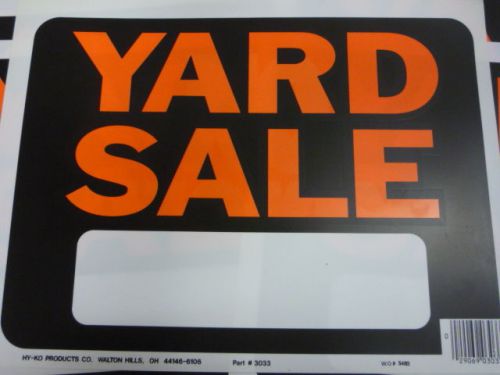 10 orange and black yard sale  sign