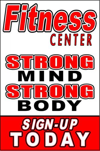 Business Poster Sign 24&#034;X36&#034; Fitness Center - Gym Poster - sign up advertising