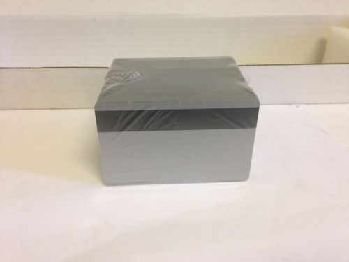 100 silver pvc cards - hico mag stripe 3 track - cr80 .30 mil for id printers for sale