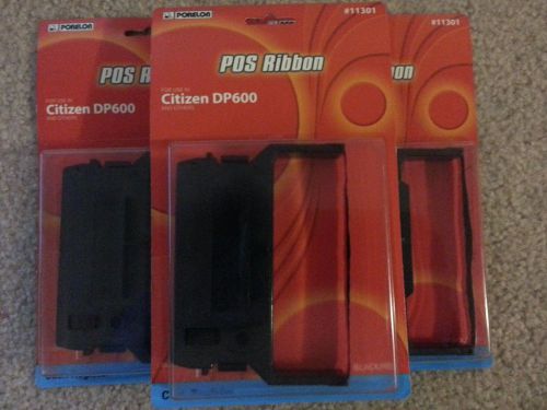 3 Boxes RIBBONS for CITIZEN DP600/IR60/IR61 BLACK &amp; RED CMB710, CMB720, NEW