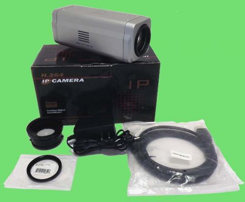 New marshall vs-541-hdi ip box camera 2-mp 1080p w/ wide angle lens adapter for sale